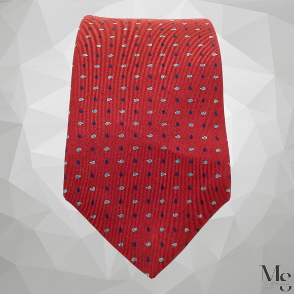 E. MARINELLA Burgundy Paisley Luxury Silk Tie Hand Made In Italy W: 3.75" EX CD - Picture 3 of 6